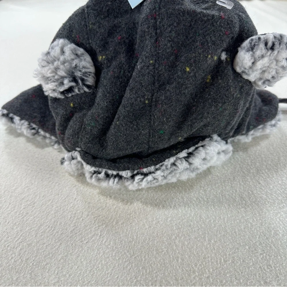 Cat & Jack Charcoal and Light Gray Hat with Ears. Sz 12-24 Months NWT